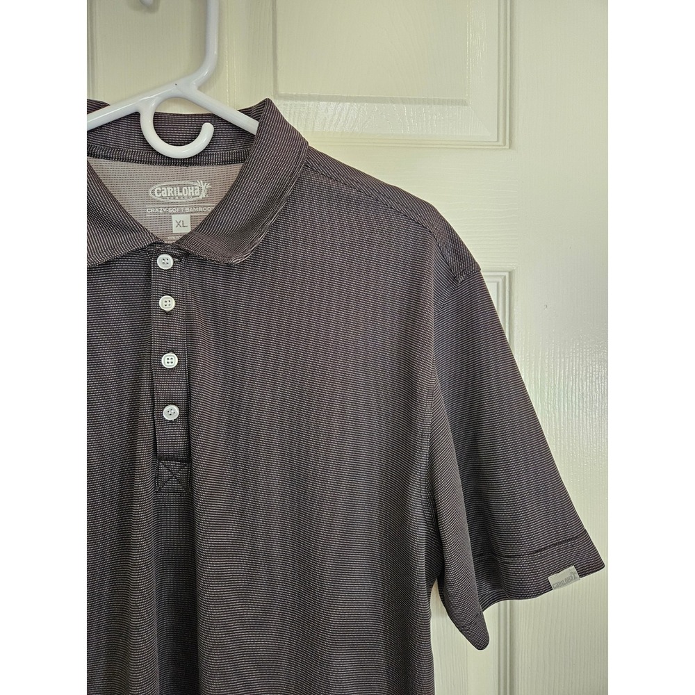 Cariloha Polo Shirt Crazy Soft Bamboo Blend Button Up Casual Top XL